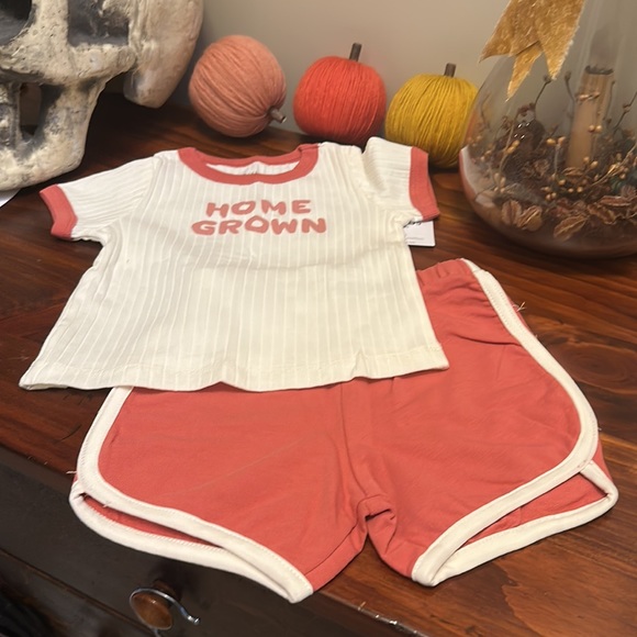 Focus Kids RED/CREAM Homegrown 2-Piece Short Set - Picture 3 of 10
